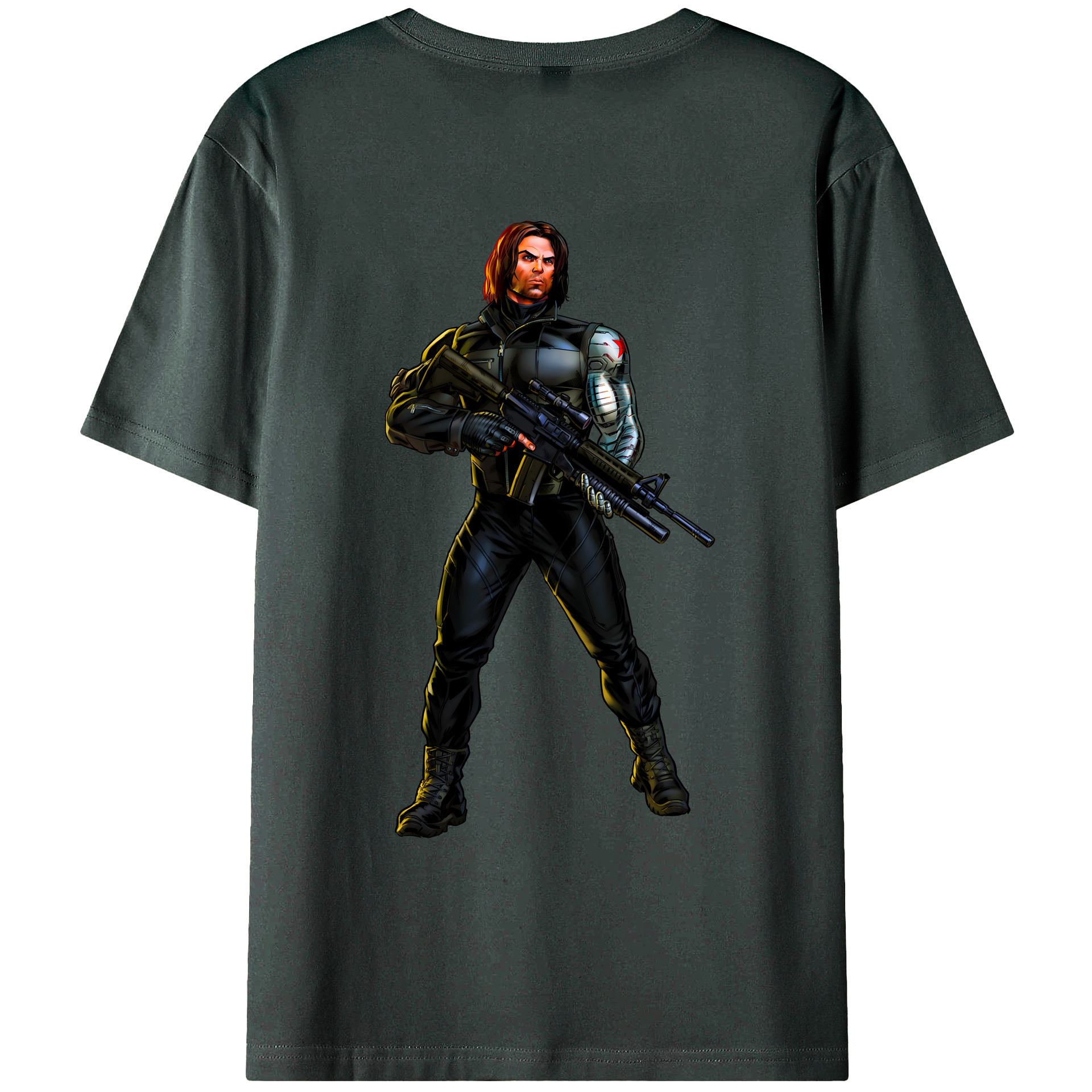 （画像用） アベンジャーズ The Avengers 綿100％ メンズ半袖Tシャツ（バックプリント） 通気性